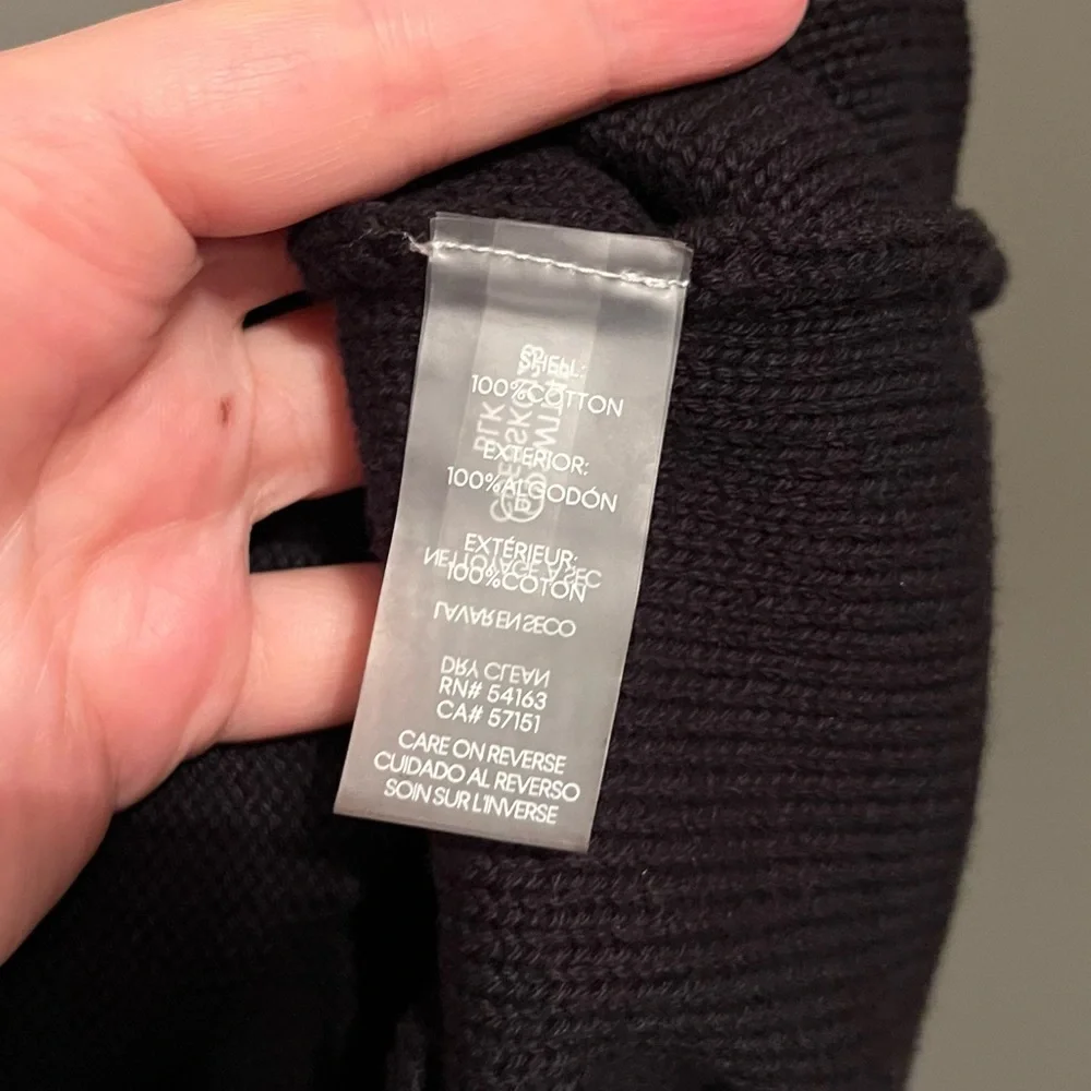 NWT Calvin Klein Sz Med Black Cut-Out Mid-Calf Sweater Dress!